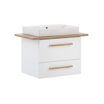 Ebern Designs 60 cm Wandmontierter Waschtisch Duo | Wayfair.de